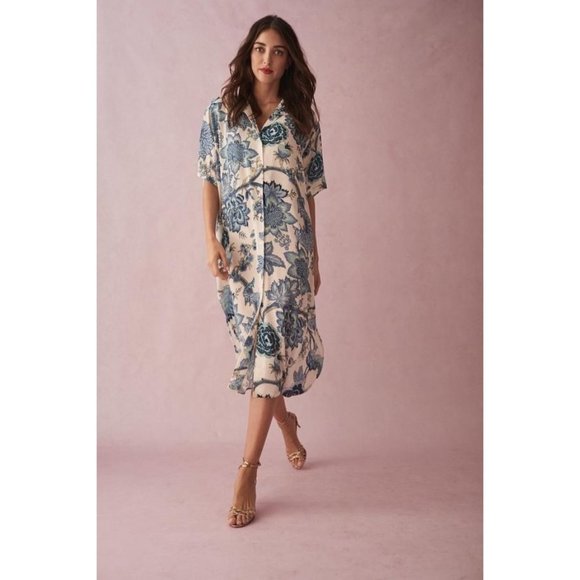 Cara Cara Dresses & Skirts - Cara Cara Hobbs Dress Jacobean Blue